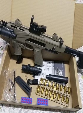 格洛克G18抛壳软弹抢下供模型卡宾套手拉上膛发射男孩儿童玩具枪