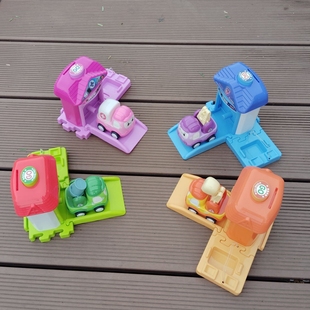 亿翔回力工程车按压创意仿真模拟城市充电站弹射警察救护小汽车