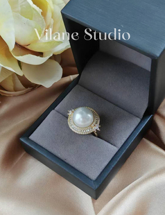 海水澳白12-13大点诶纯银开口戒指