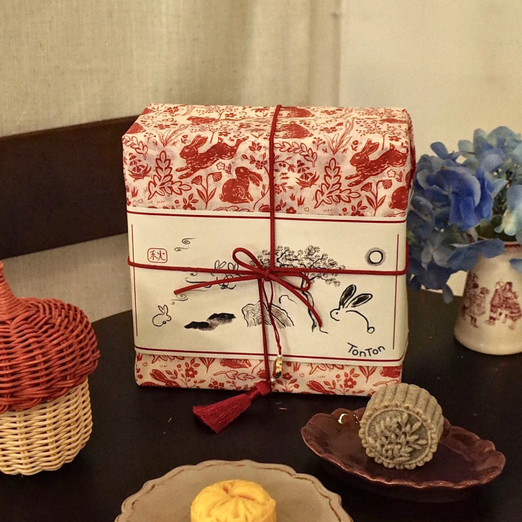 2025中秋礼物包装纸雪梨纸烘焙流心月饼蛋黄酥马卡龙diy礼品盒子