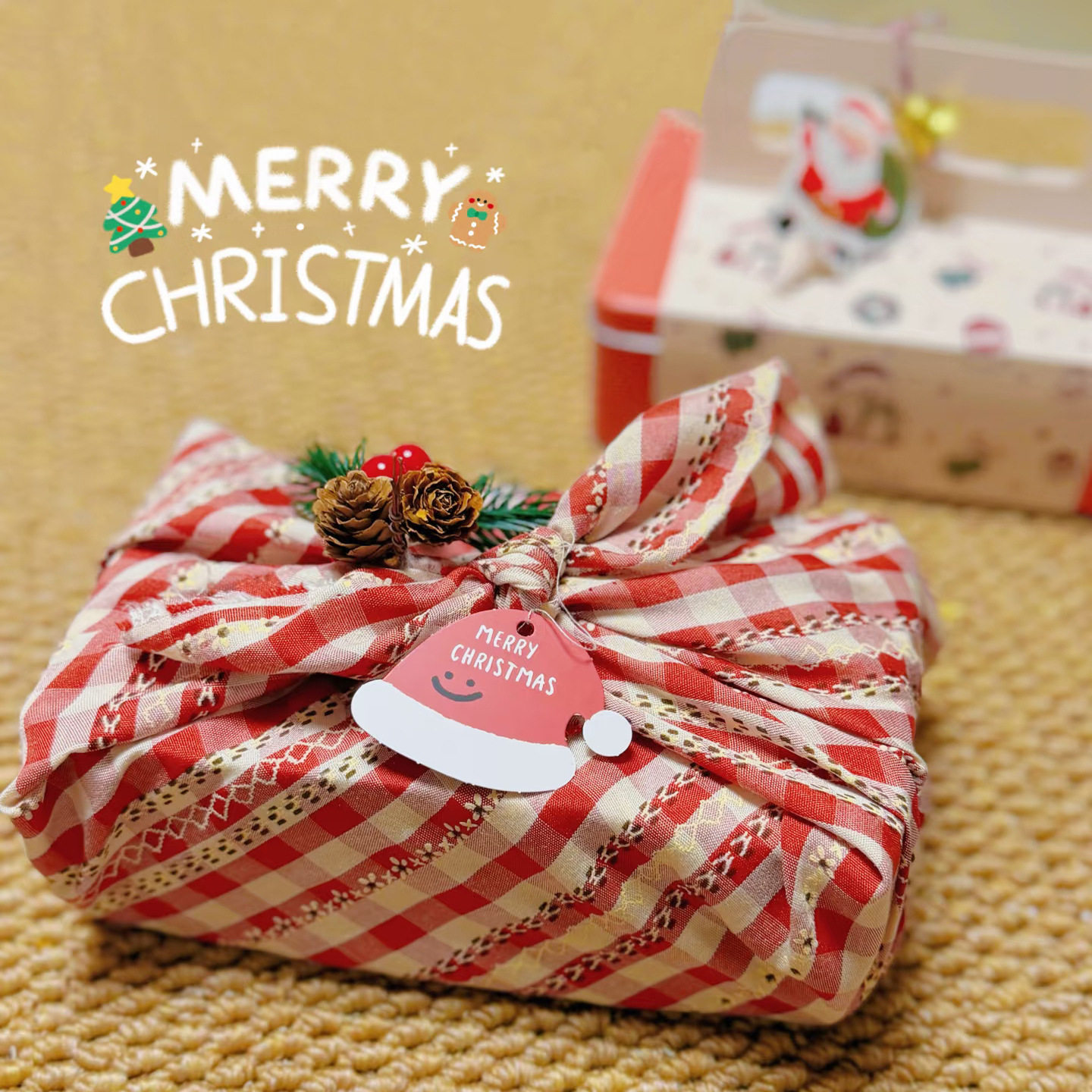 圣诞曲奇饼干雪花酥棒棒糖太妃糖果蛋糕手提空礼盒礼物包装盒