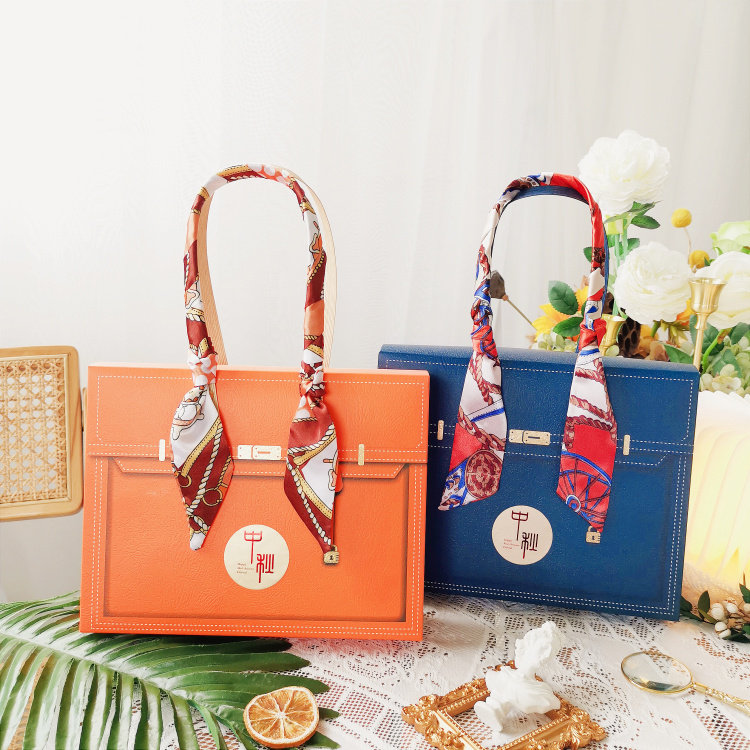 h风月饼盒包装盒冰皮广式6粒装高档创意手提礼盒空盒子定制logo