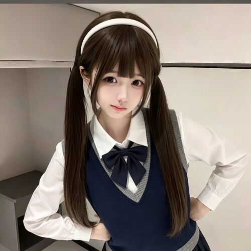 假发女长发网红日常双马尾长直发