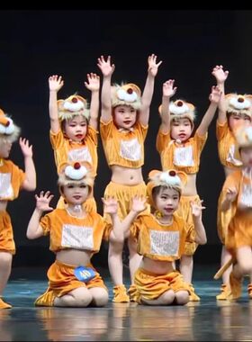 男女童卡通动物演出服太空狮子
