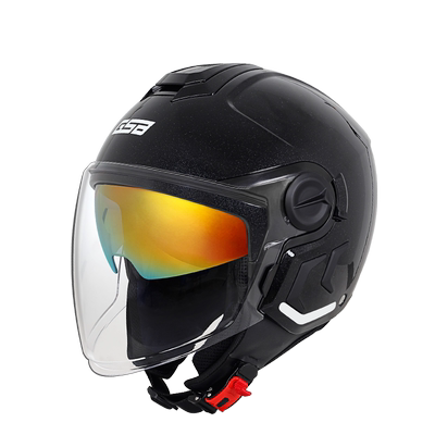 GSB摩托车头盔骑士半盔男女双镜片半覆式男女个性轻便式四季C290