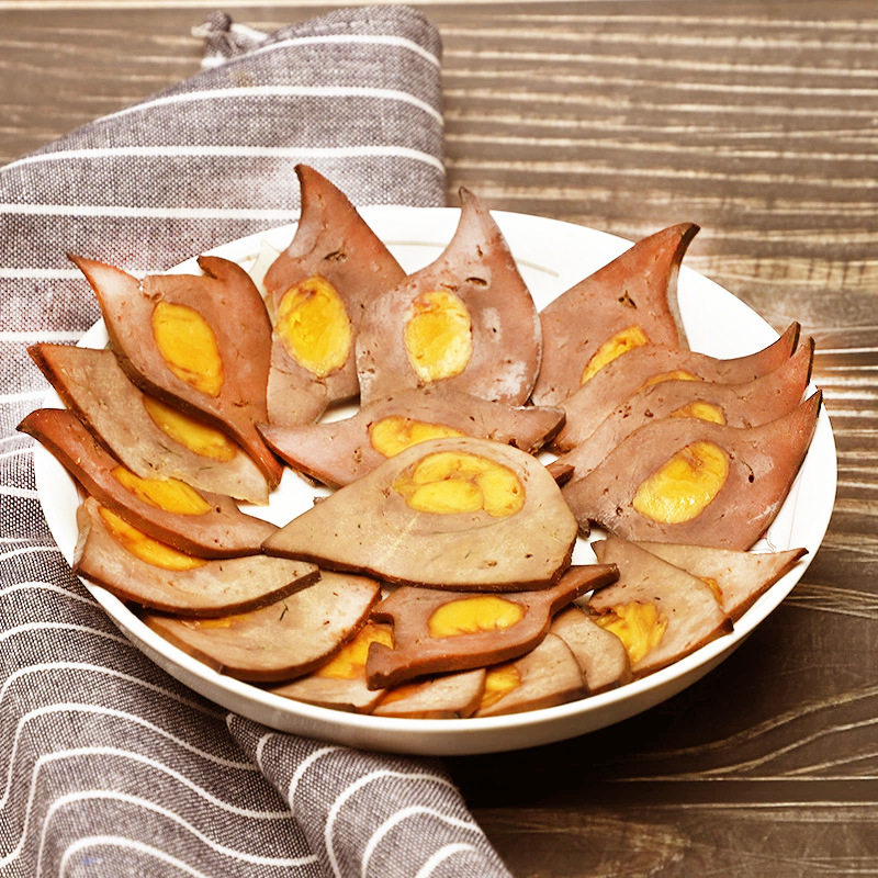 蛋黄猪肝开袋即食四川特产熟食卤味下酒菜夜宵网红解馋小吃零食品