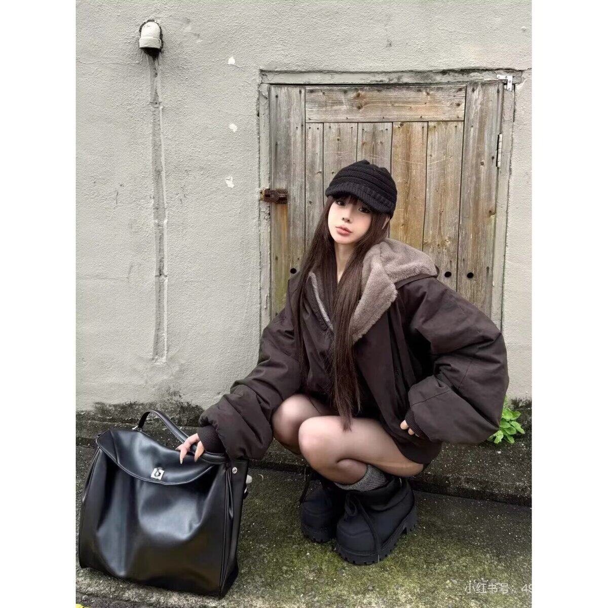 羊羔绒毛棉袄冬季2025新款加厚加绒连帽棉衣冬装情侣棉服外套夹克