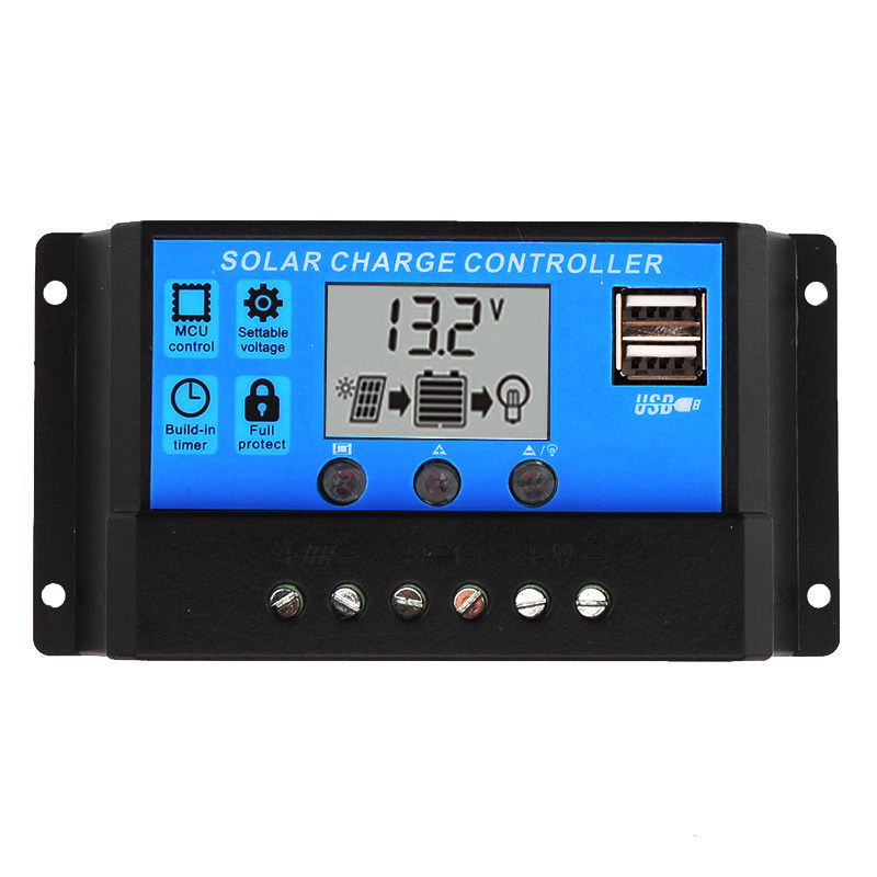 10A控制器 太阳能板专用 铅酸电池 太阳能控制器12v24v 特价