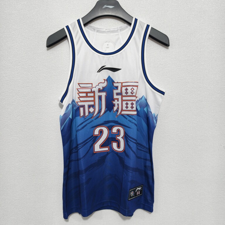 李宁男子CBA专业篮球服新疆球迷版无袖透气背心比赛上衣AAYU959