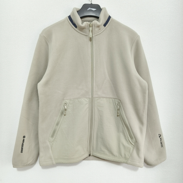 李宁秋冬男女同款户外系列CF开衫无帽P绒摇粒绒卫衣外套AWDU963