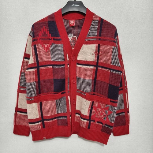 李宁男女秋冬季日进斗金系列编织衫开衫毛衣长袖上衣外套AMBV029