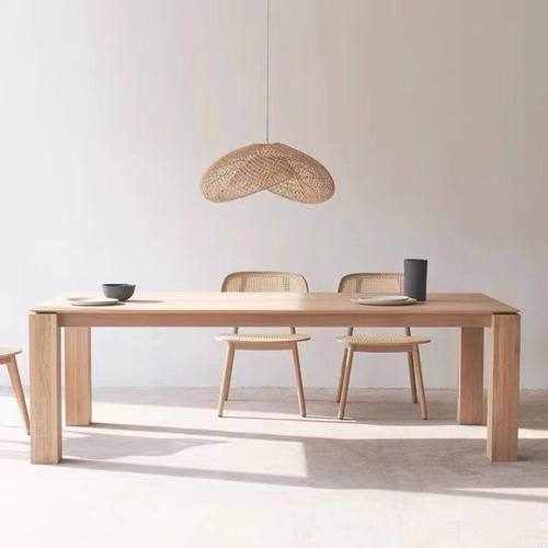 北欧实木餐桌客厅家用白蜡木书桌