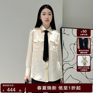 线上专享hply 女新品 舒适醋酸面料衬衫 HDE11630121 young春季