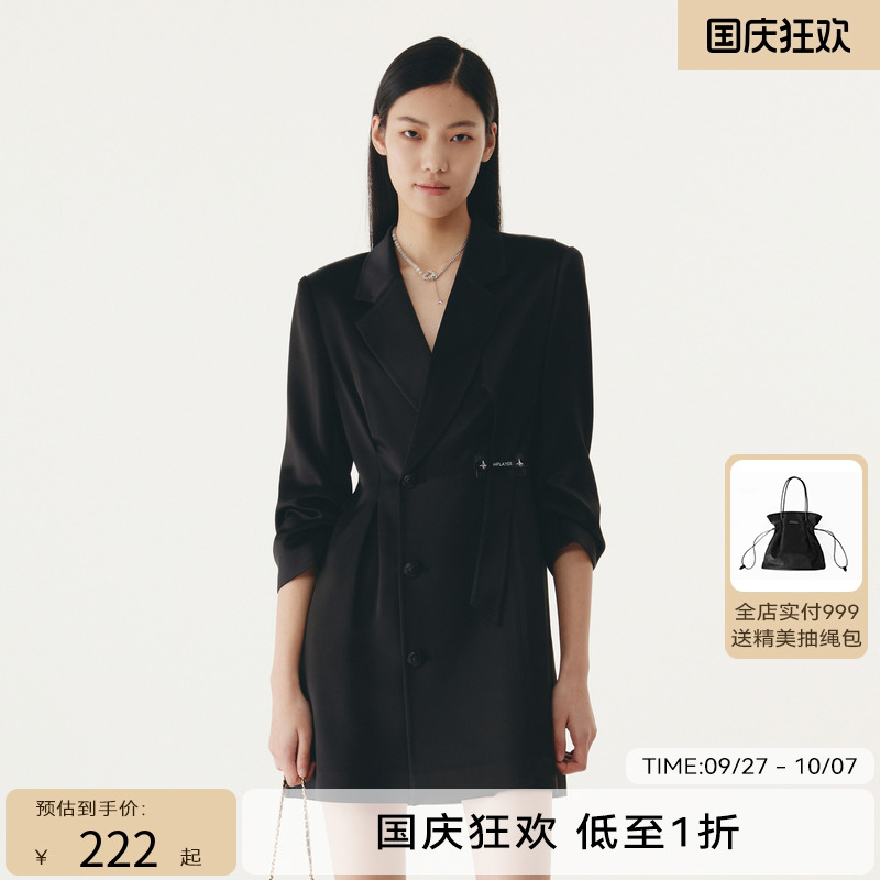 HPLY荷比俪秋季新款女A型通勤西装连衣裙HMC3Q750236