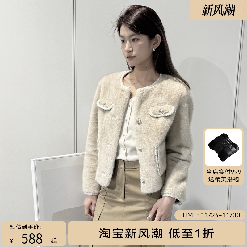 HPLY荷比俪短款小香风浪漫通勤皮草HDD41590599