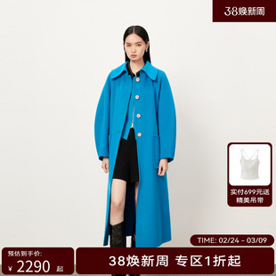 【商场同款】HPLY荷比俪冬季新款柔软羊腿袖大衣