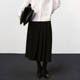 H·GENTEEL荷高新款 女不对称百褶A型伞裙GUE41700515 冬装