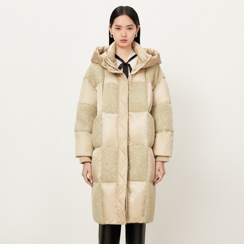 【商场同款】HPLY荷比俪冬季新珠光感廓形白鹅绒羽绒服