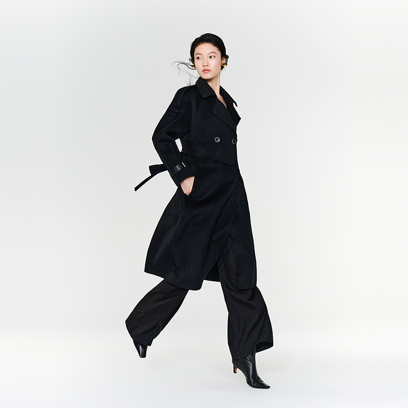 【商场同款】HPLY荷比俪冬季新款长款大衣HMD43500102