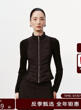 H·GENTEEL荷高24新款冬装女背心拼接假两件毛衫GUE42650792