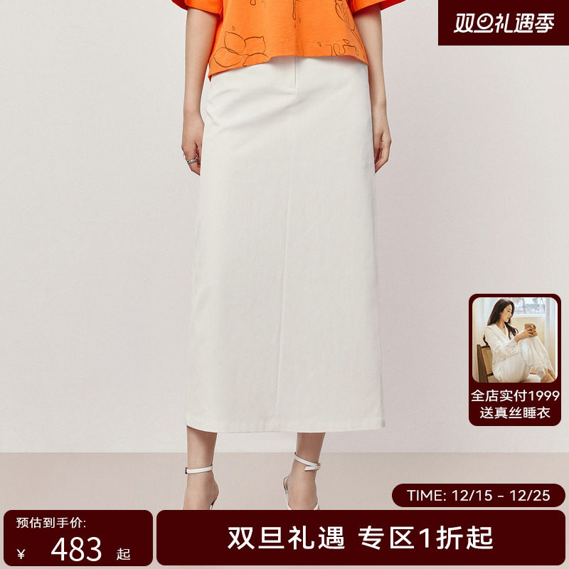 HPLY荷比俪夏季新款女通勤腰部细节半身裙HYD21700275