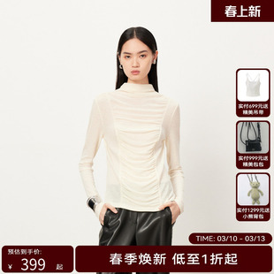 【商场同款】HPLY荷比俪冬季新款高领纯羊毛针织衫