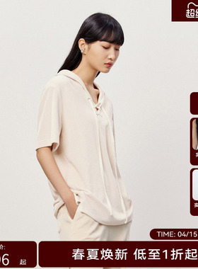 HPLY荷比俪夏季新款女清新荷花图案上衣HYD21610099