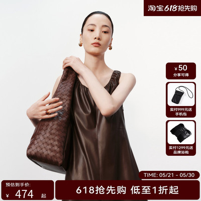 H·GENTEEL荷高新款冬装女无袖抽褶A型连衣裙皮裙GUE41750626T