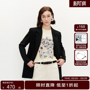 女西装 新款 HPLY荷比俪夏季 宽松廓形休闲随性外套 商场同款