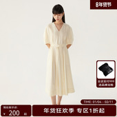 HPLY荷比俪季 新款 女简约纯色气质连衣裙HDD13750078