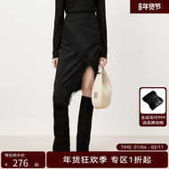 【商场同款】HPLY荷比俪2023秋季新款捏褶气质半身裙HMD35700296