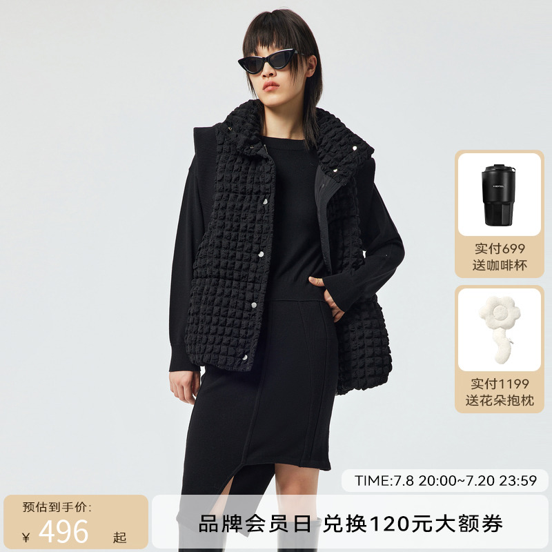 H·GENTEEL荷高冬新风格款束腰显瘦结构拼接连衣裙GCC41750549