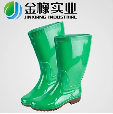 时尚绿色耐酸碱高筒雨鞋