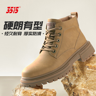 休闲真牛皮透气英伦户外登山短筒黄靴 时尚 正品 际华3515马丁靴男款