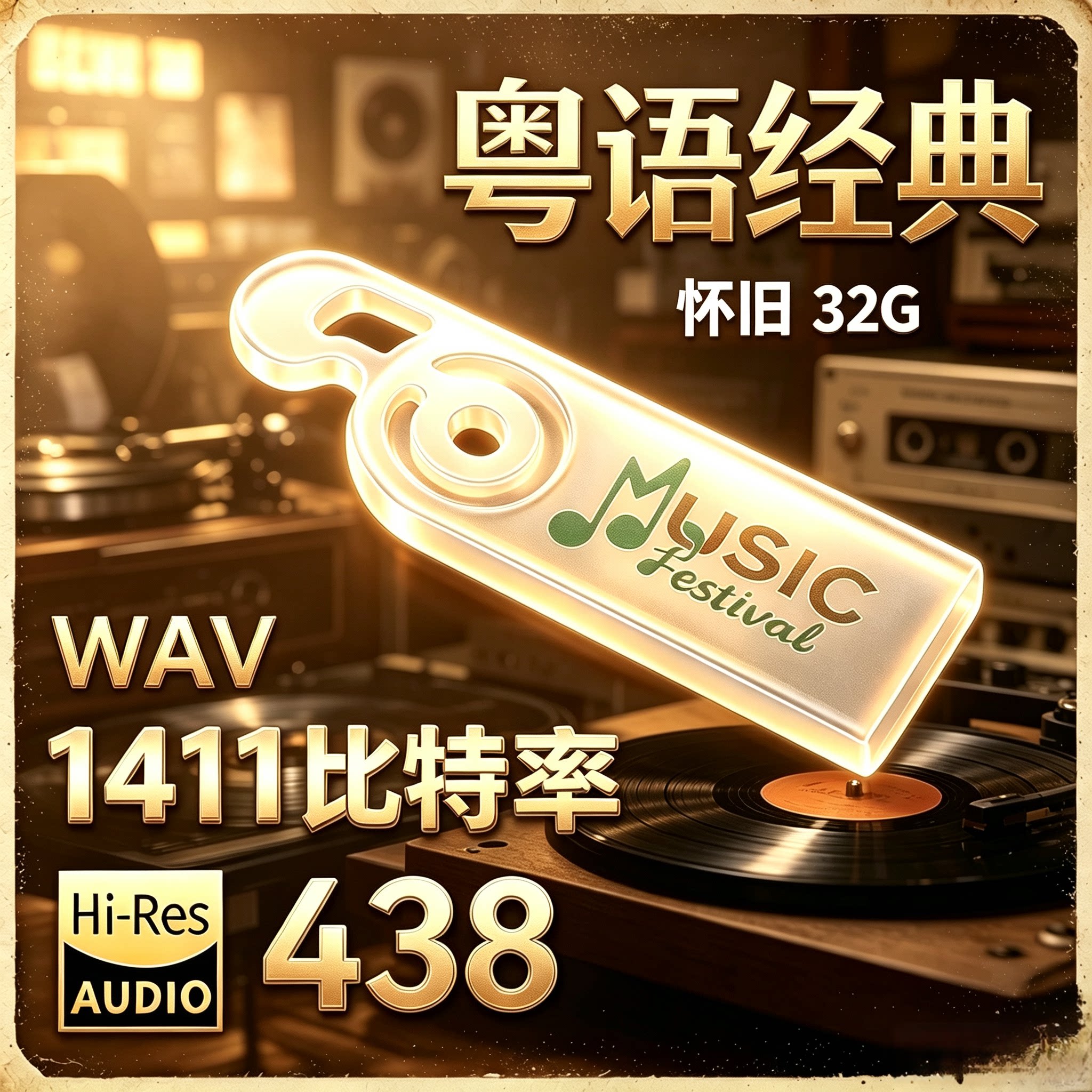 粤语原唱经典高音质车载U盘无损WAV港台老歌怀旧经典港乐音箱usb