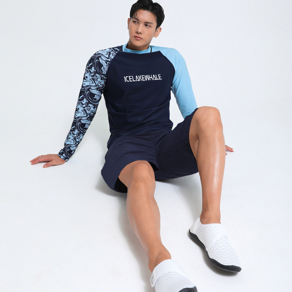 防晒分体潜水服男长袖长裤速干冲浪浮潜大码显瘦泳衣温泉沙滩