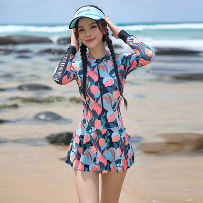 防晒泳衣女潜水服浮潜水母衣长袖