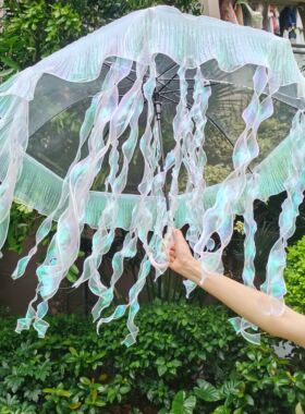 美人鱼鱼鳞伞鲛人泪水母雨伞