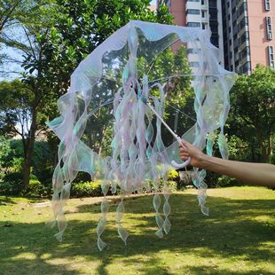 儿童美人鱼人鱼姬鲛人泪海洋灯塔水母透明仙气雨伞模特走秀道具伞