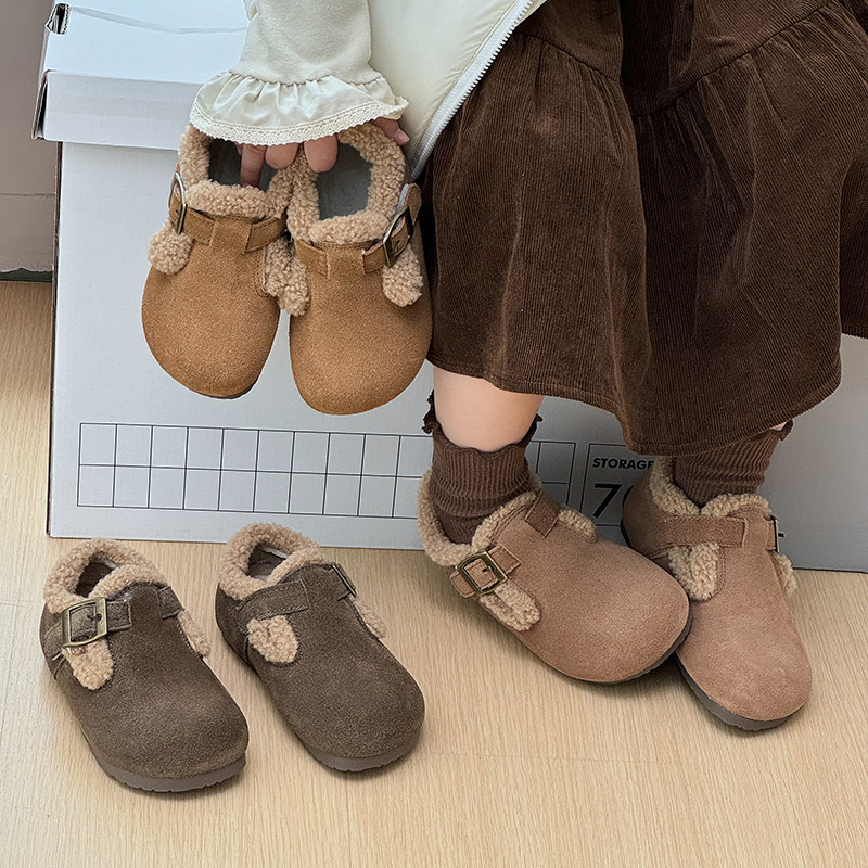 儿童加厚加绒勃肯鞋2024冬季新款男女童软底毛毛鞋宝宝学步鞋棉鞋,童鞋/婴儿鞋/亲子鞋,棉靴,淘宝优惠券,粉丝福利购,淘宝优惠卷