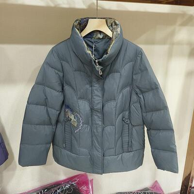 中老年女装妈妈24冬装新款羽绒服90白鸭绒宽松大码厚外套商场同款