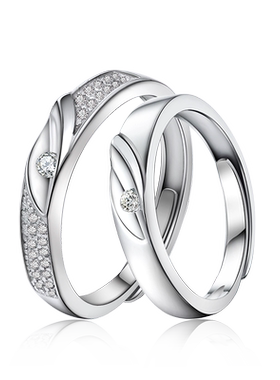情侣戒指活口韩版银饰品可刻字