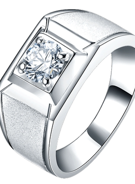 银戒指男士霸气磨砂仿真生日礼物