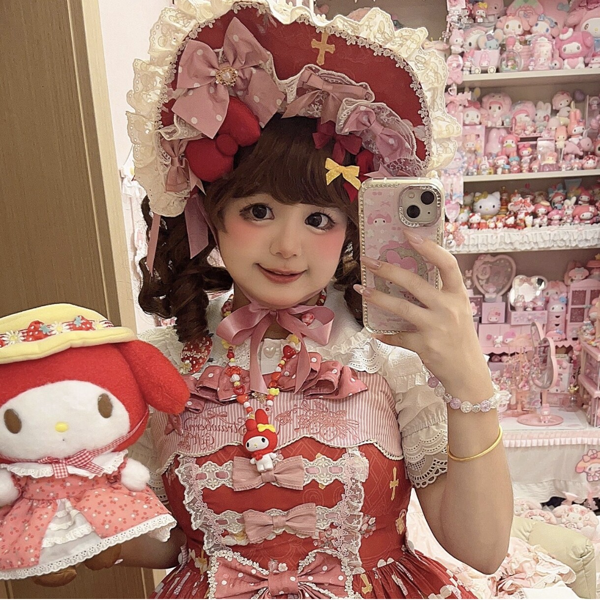 星辰幻想lolita草莓条纹天使头饰图片