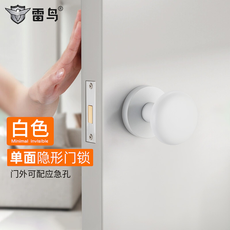 雷鸟隐形门单面锁带钥匙孔双面锁
