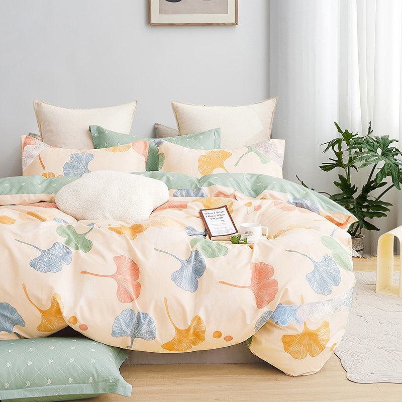 KINTHERI/金丝莉陌上花开全棉四件套叶舞