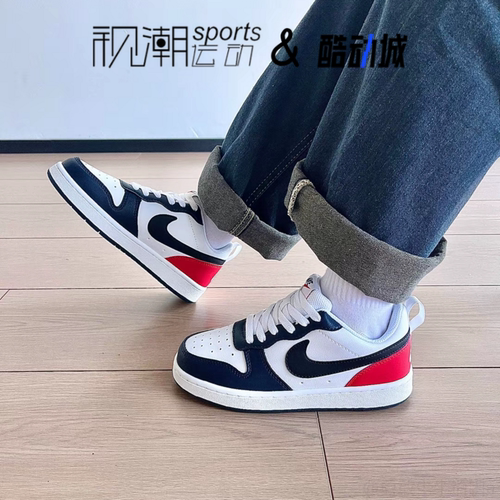 耐克CourtBorough白蓝红大童板鞋