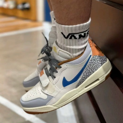 AJ312米灰蓝龙年限定复古篮球鞋