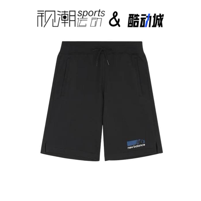 NB黑色男五分短裤运动休闲针织