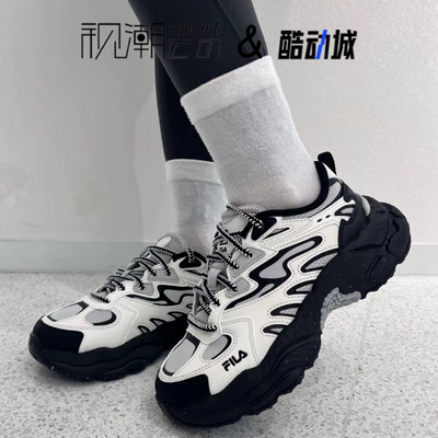 斐乐蕨草鞋白灰休闲运动老爹鞋